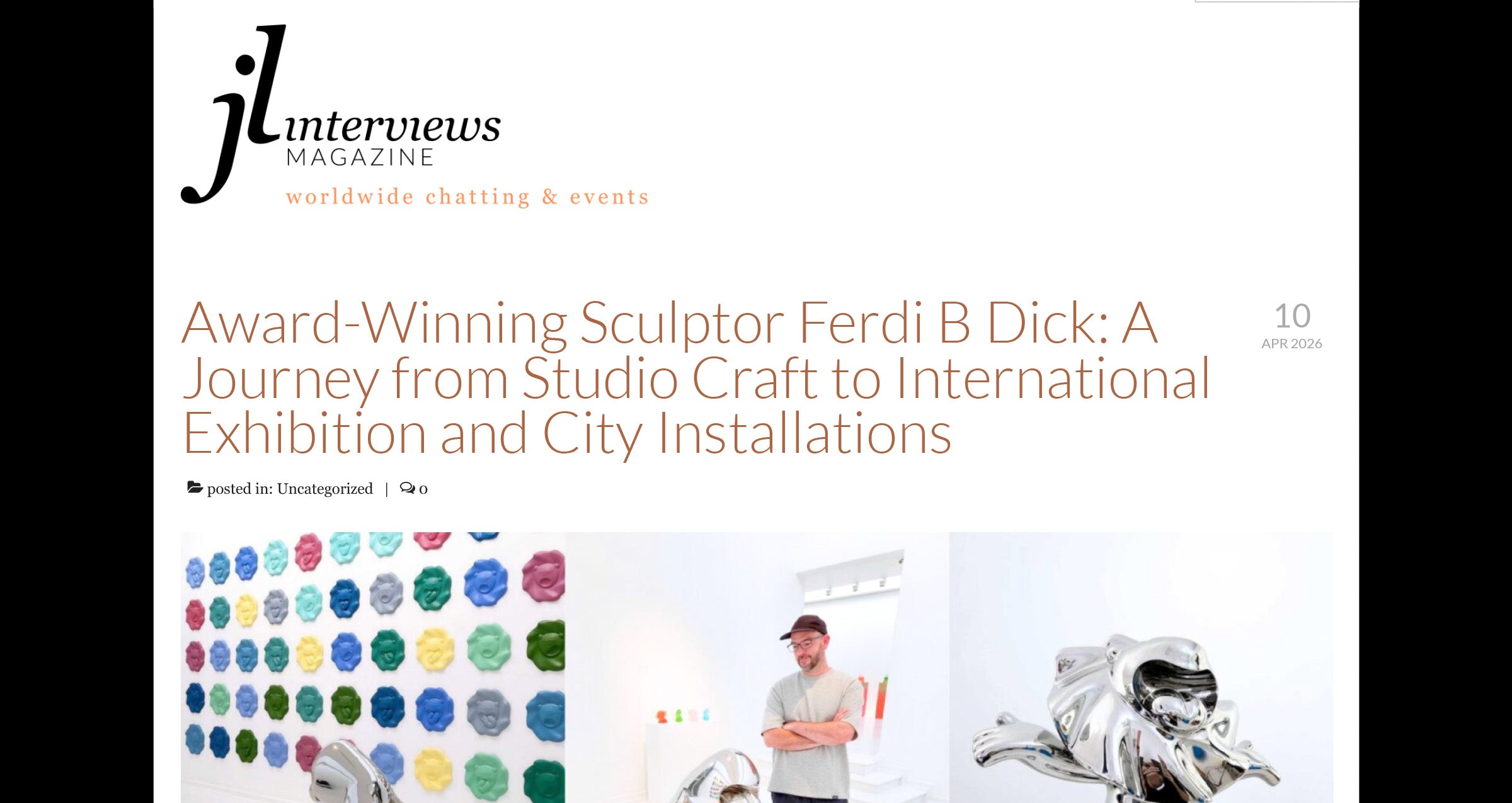 Award-Winning Sculptor Ferdi B Dick Featured in JL Interviews