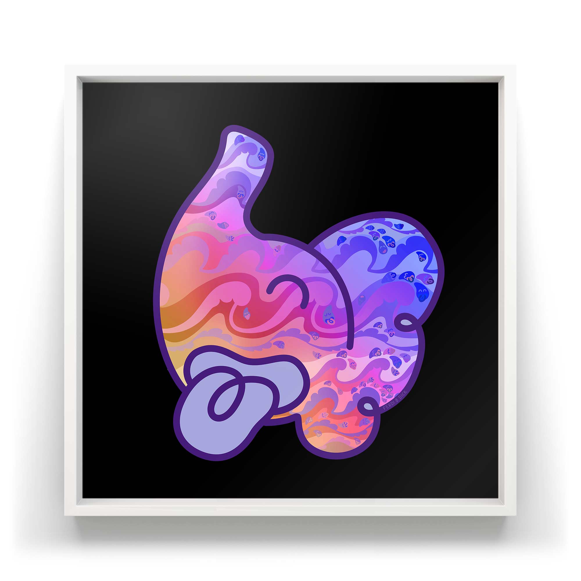 Ellie Brainwave Roar, wall art print by Ferdi B Dick, framed