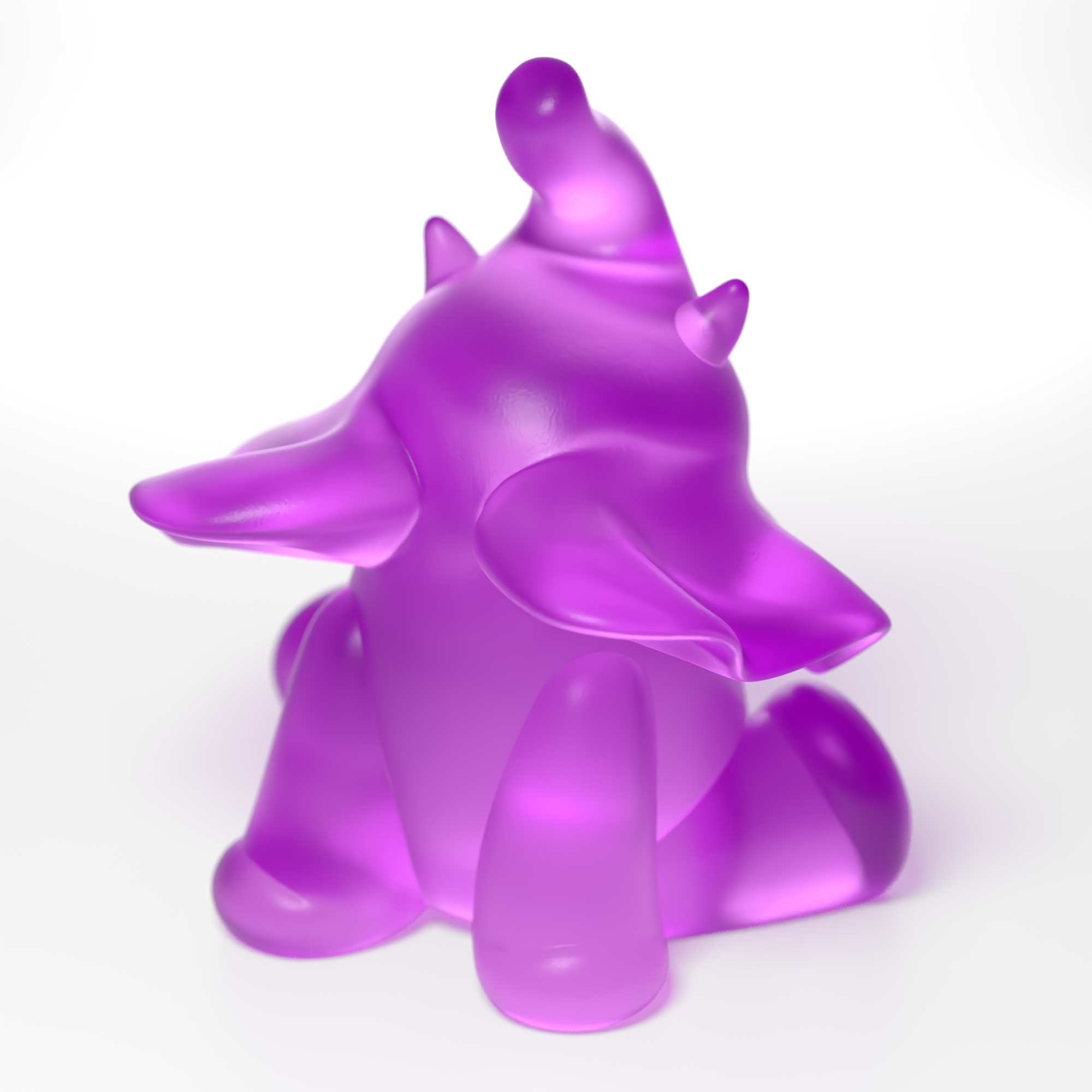 Ellie Roar, 18 cm height an elephant colour violet, Limited edition, designed by Ferdi B Dick, back view