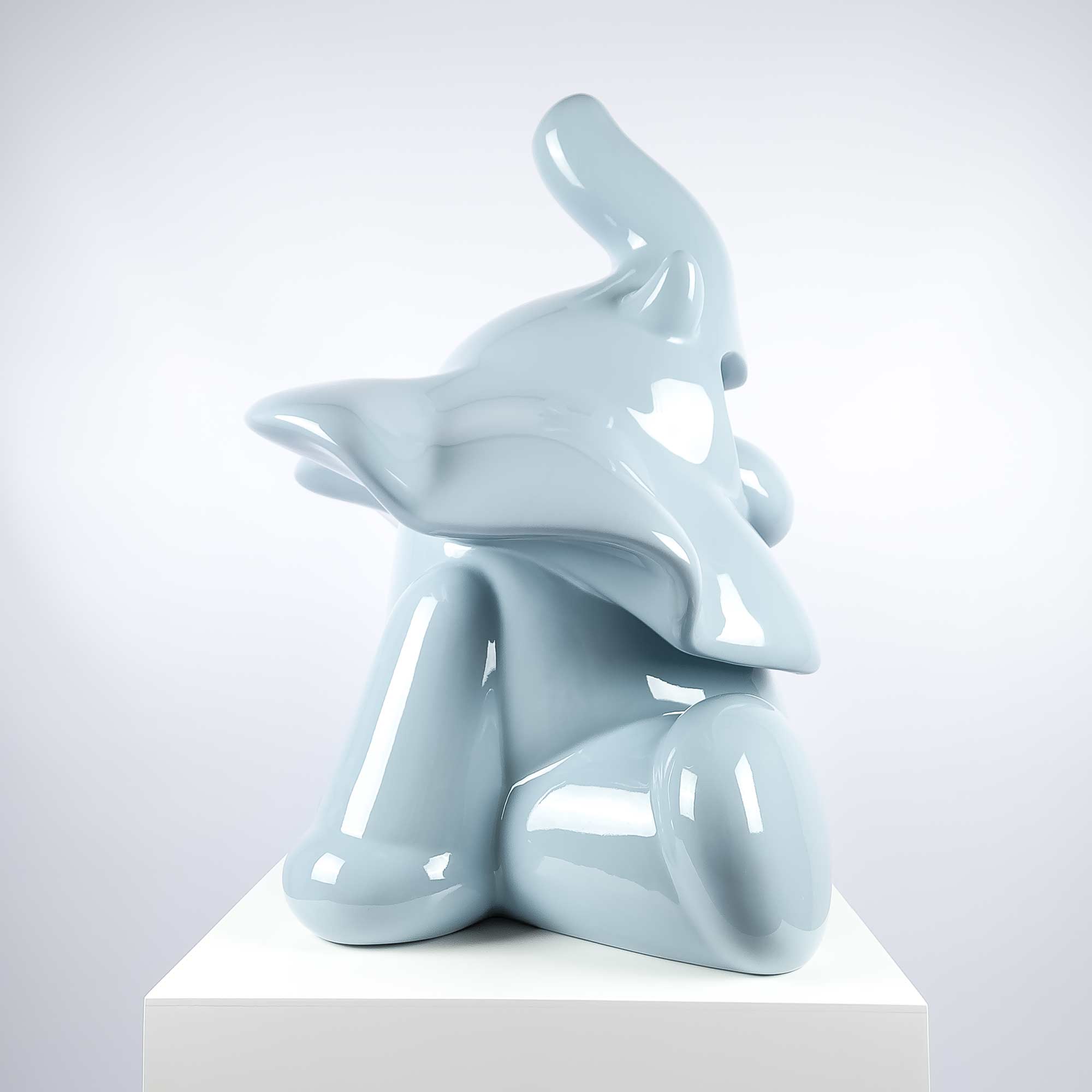 Ellie Roar Stainless Steel, a elephant colour blue, Limited edition, designed by Ferdi B Dick, side view