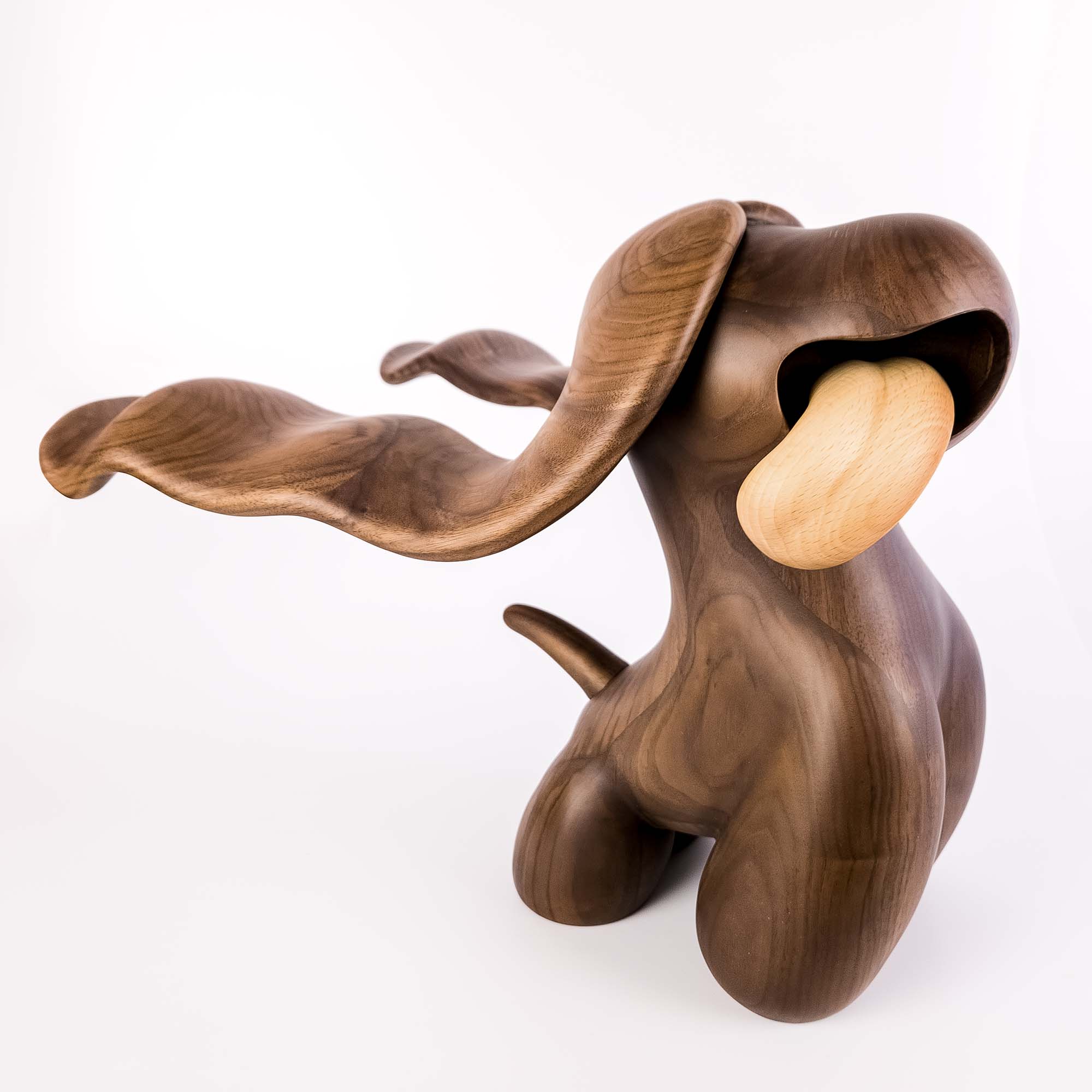 Marilyn Dog (Walnut and Beech Wood) 1 , Limited edition, designed by Ferdi B Dick,