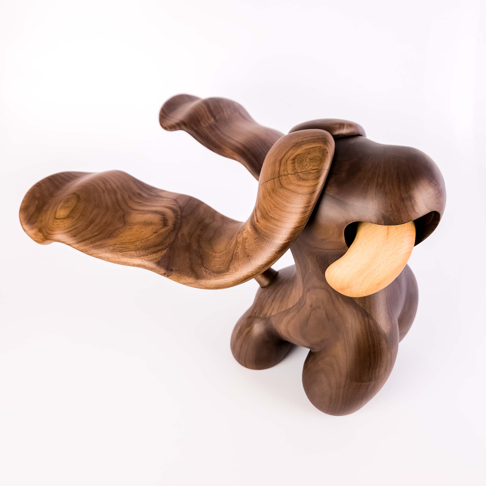 Marilyn Dog (Walnut and Beech Wood) , Limited edition, designed by Ferdi B Dick, top view