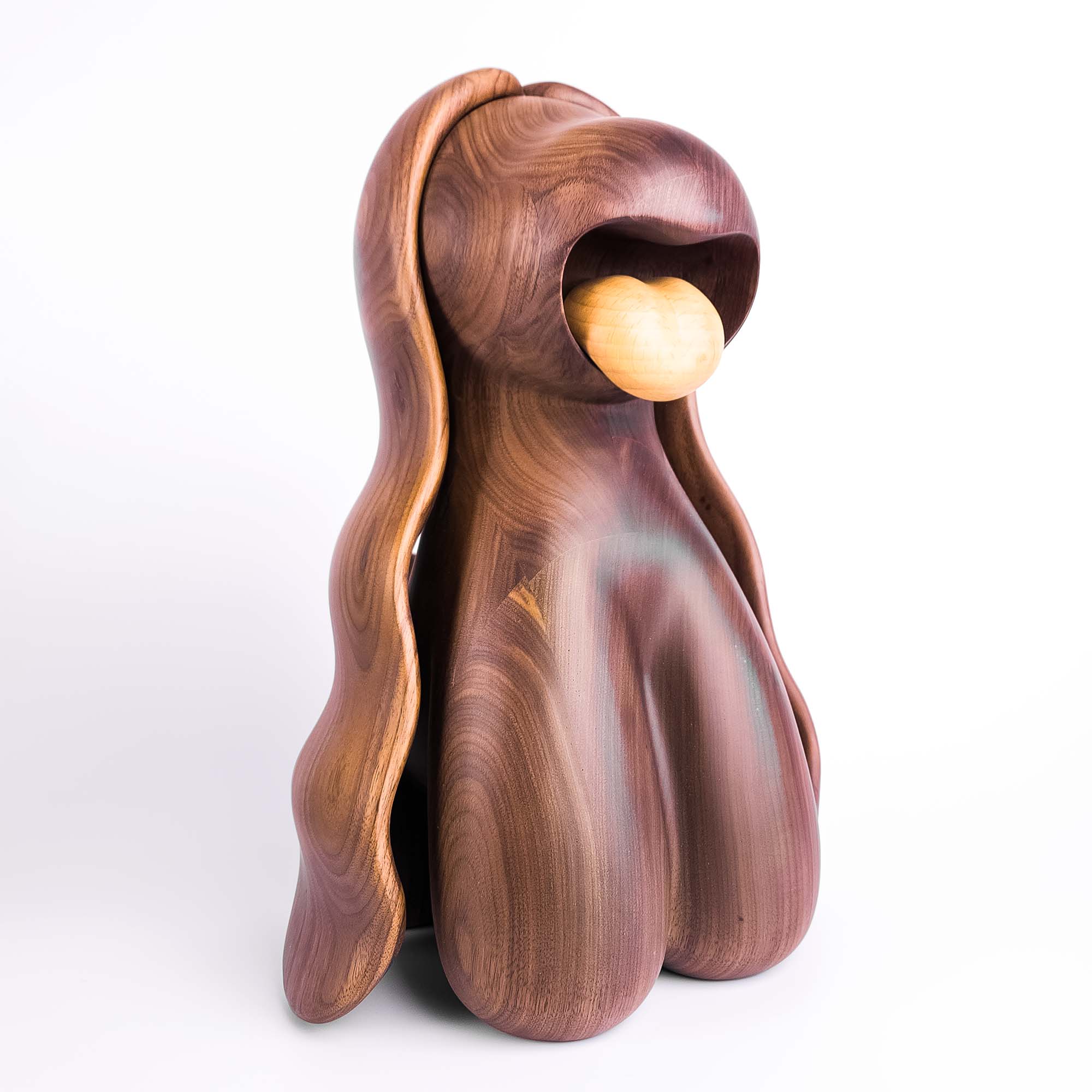 Mona Dog (Walnut and Beech Wood) 16 , Limited edition, designed by Ferdi B Dick, 45 front view