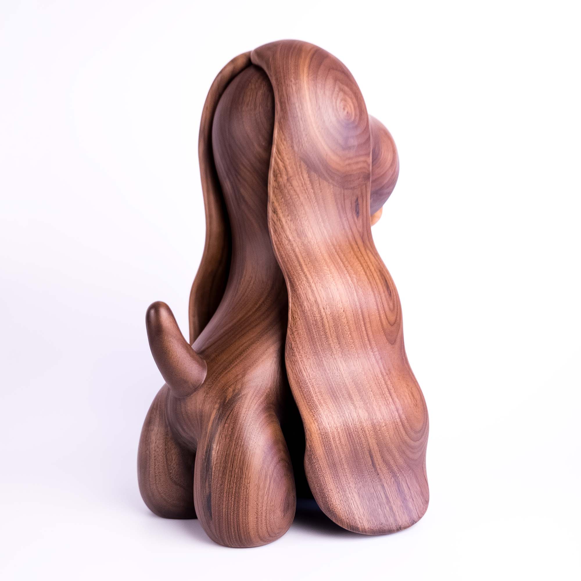 Mona Dog (Walnut and Beech Wood) 26 , Limited edition, designed by Ferdi B Dick, back 45 view