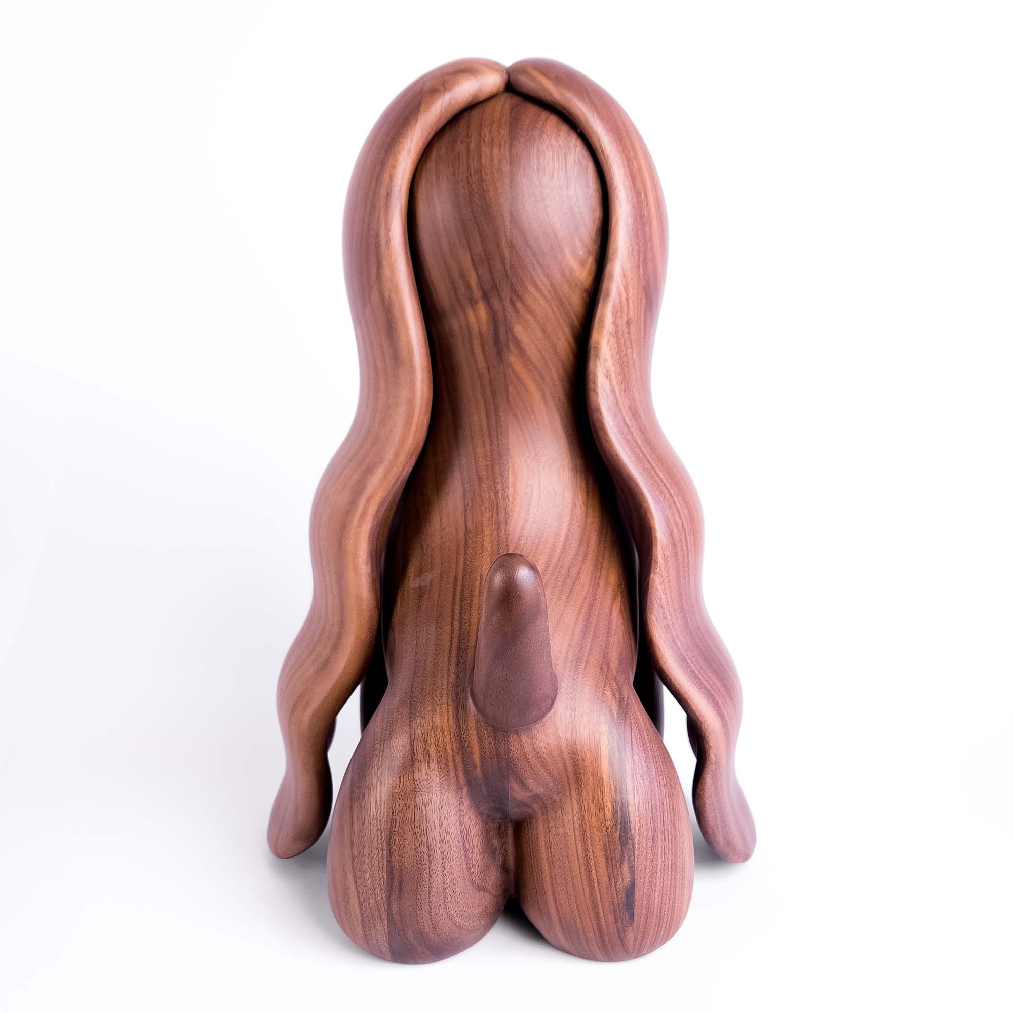 Mona Dog (Walnut and Beech Wood) 29 , Limited edition, designed by Ferdi B Dick, back view 2