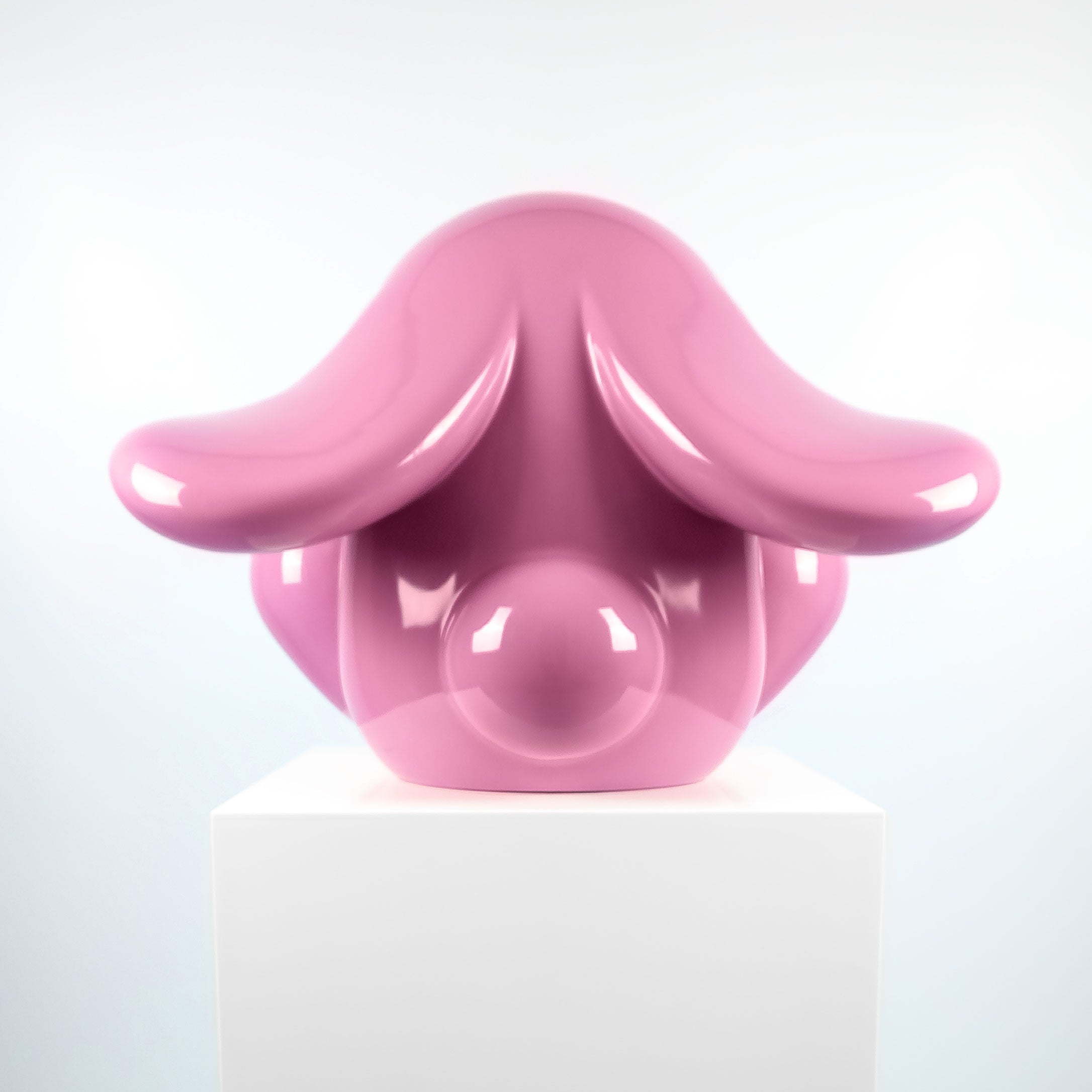 Bunnie Roar Stainless Steel, a bunny colour pink, Limited edition, designed by Ferdi B Dick, back view 2