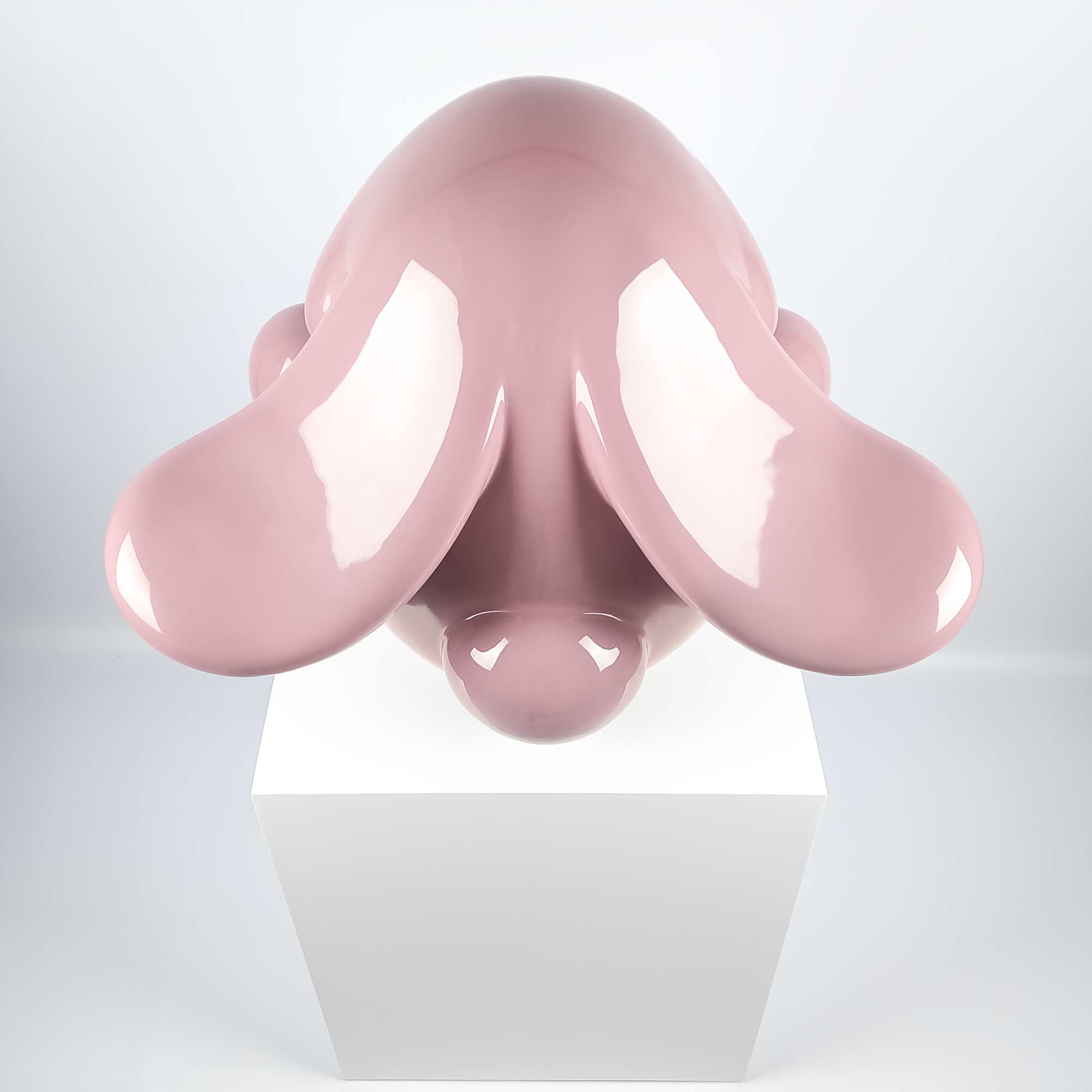 Bunnie Roar Stainless Steel, a bunny colour pink, Limited edition, designed by Ferdi B Dick, top back view