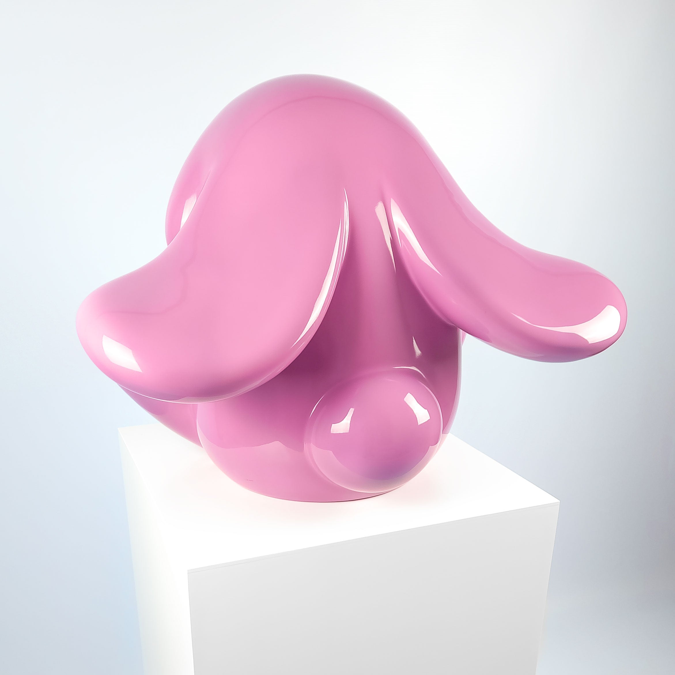 Bunnie Roar Stainless Steel, a bunny colour pink, Limited edition, designed by Ferdi B Dick, back view 2
