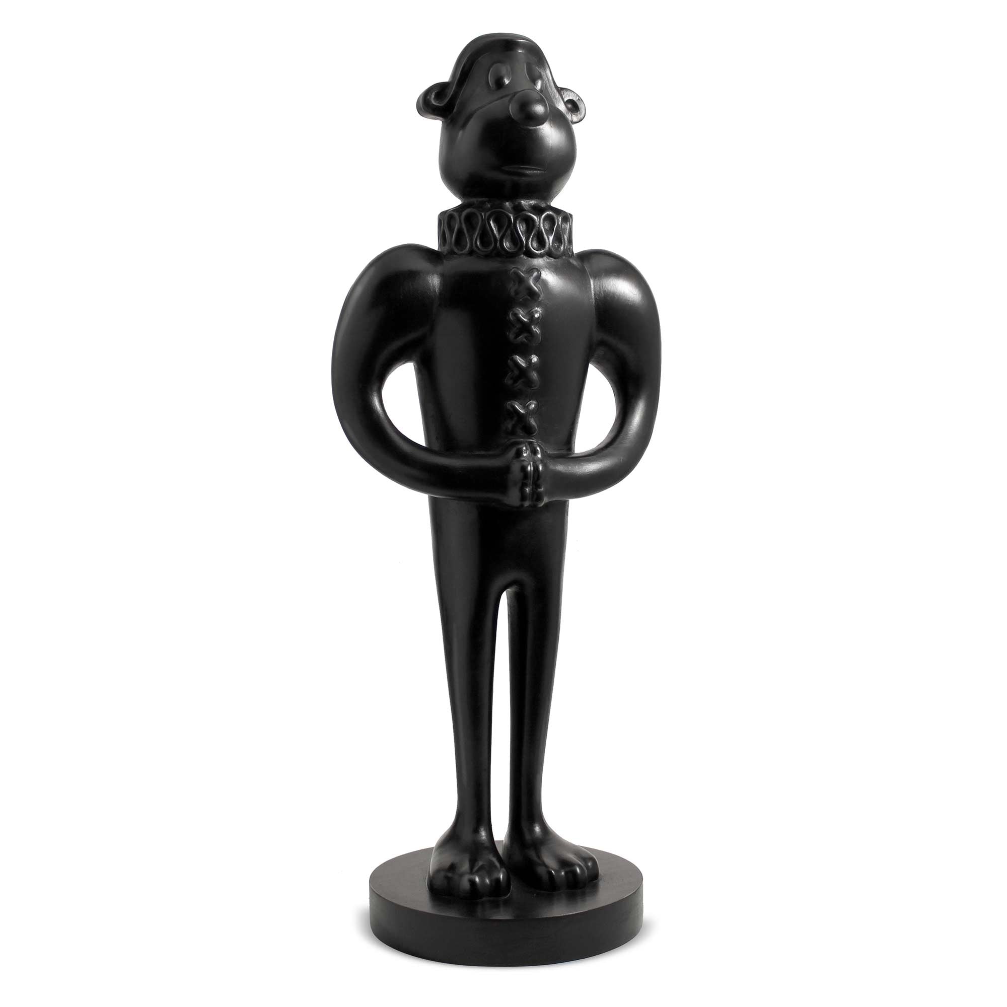 William, dog wood sculpture with black polished, by artist Ferdi B Dick,