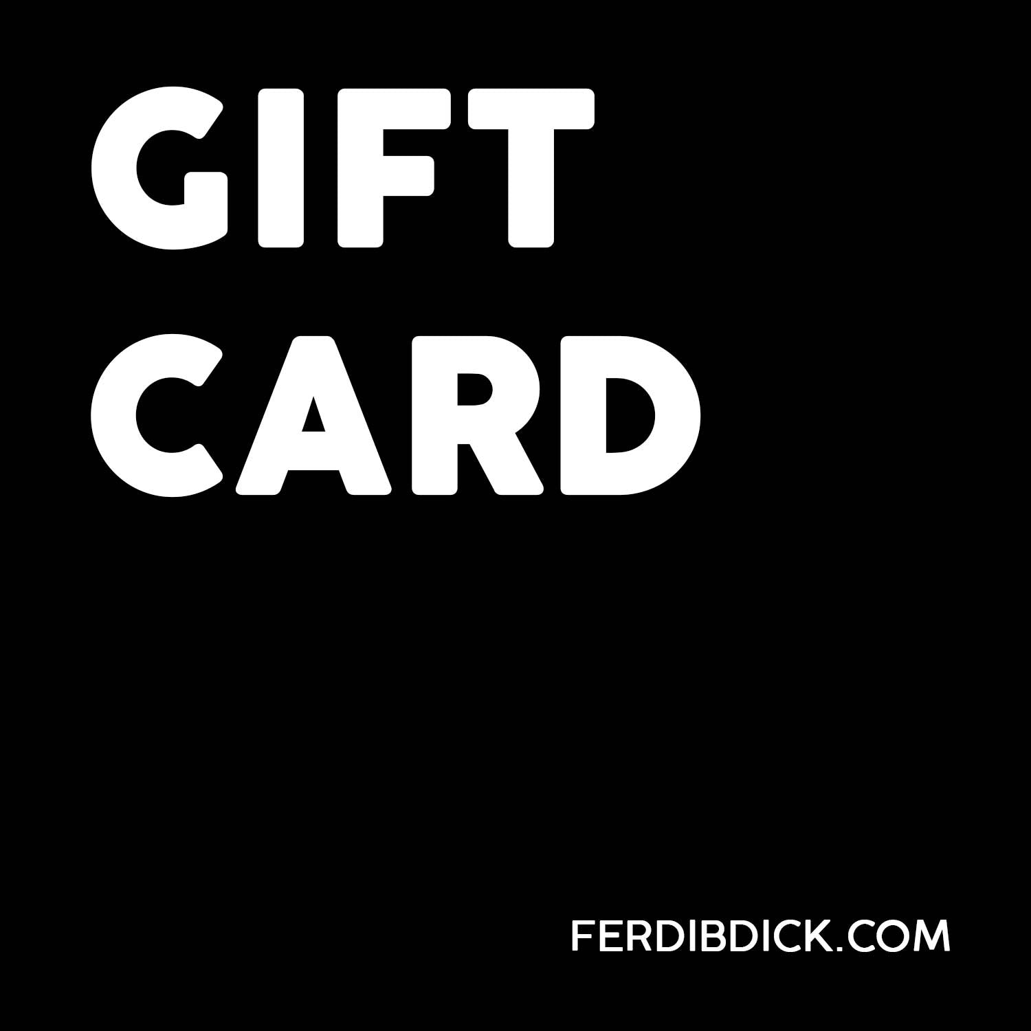 Gift Card voucher by Ferdi B Dick