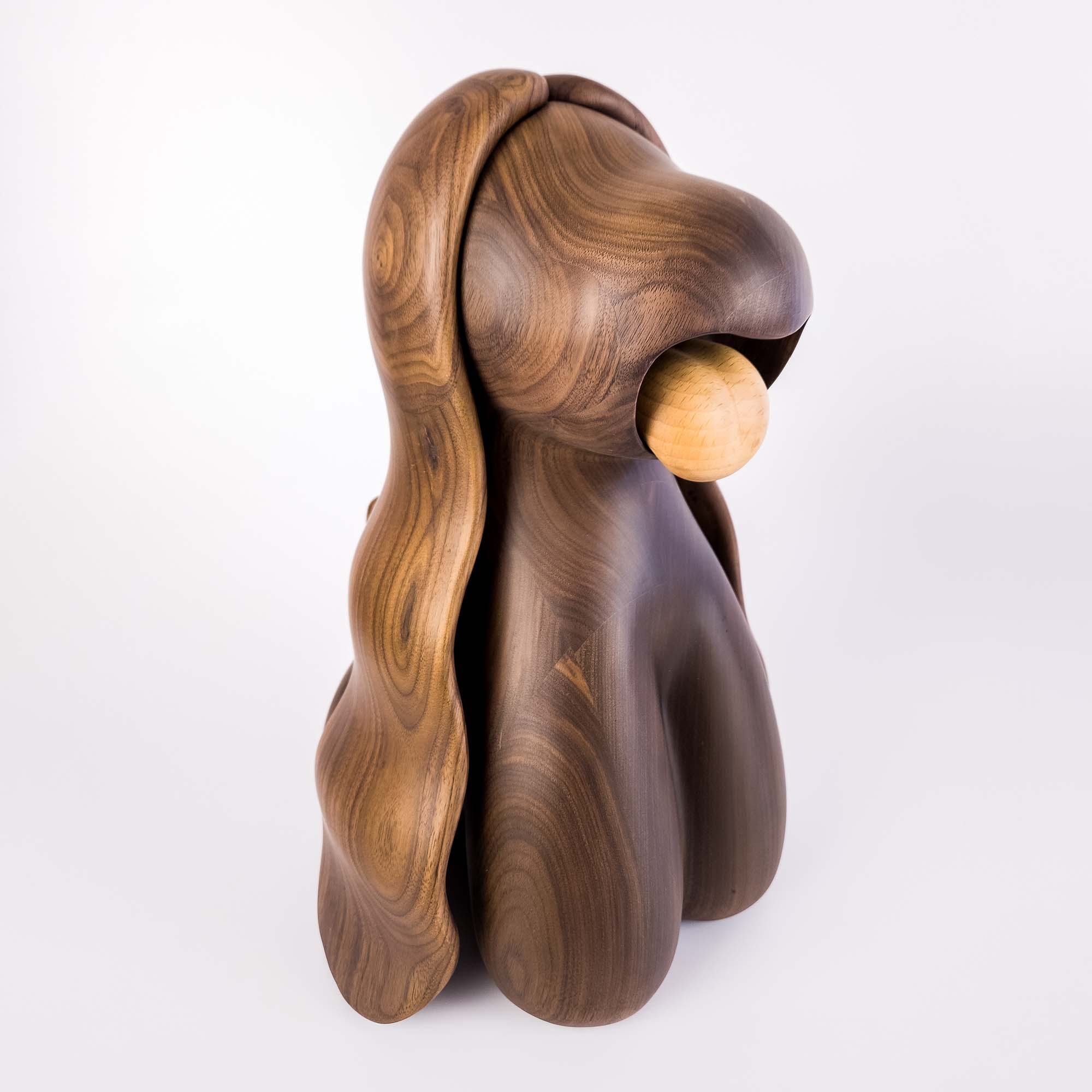Mona Dog (Walnut and Beech  Wood) 1 , Limited edition, designed by Ferdi B Dick, 45 top view 
