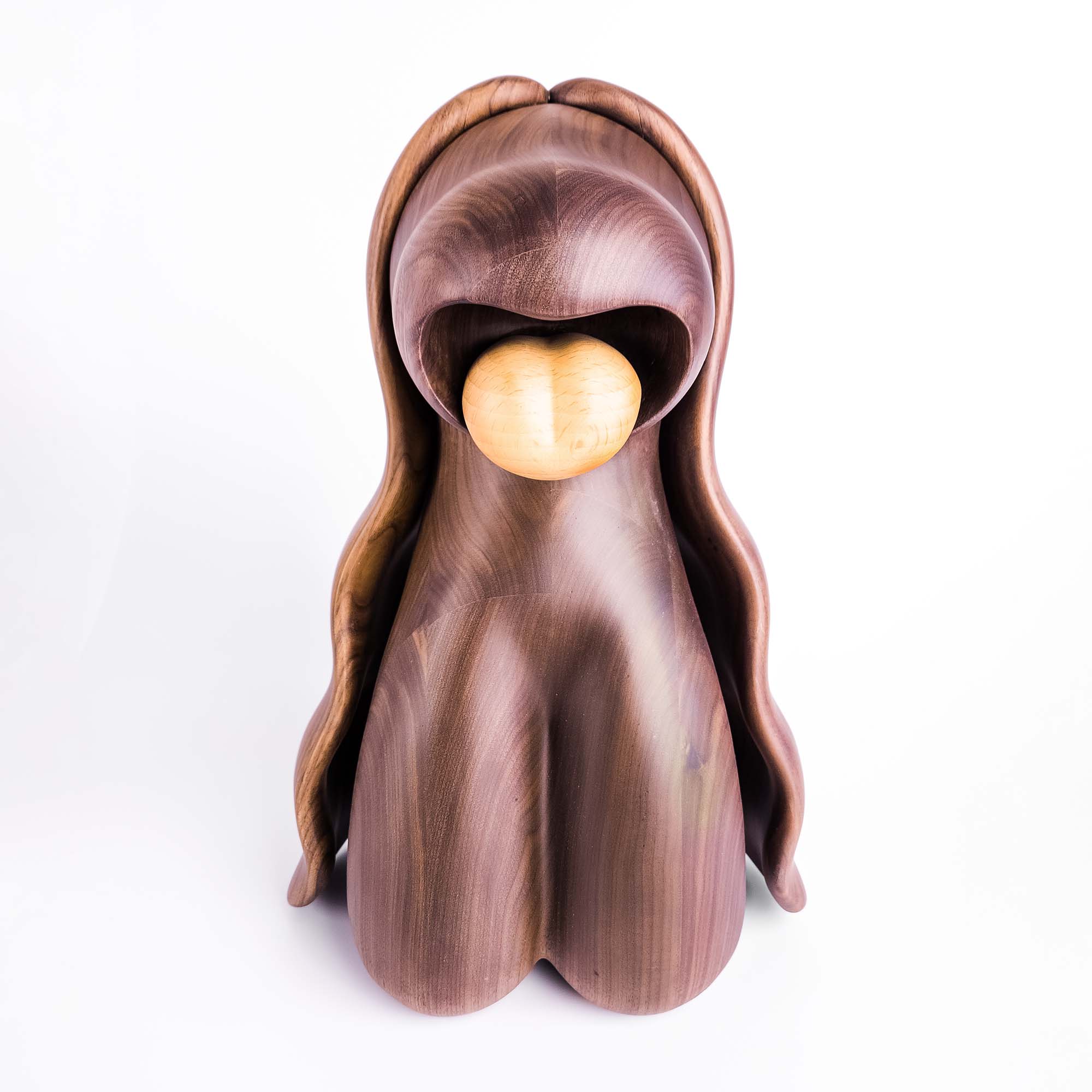 Mona Dog (Walnut and Beech  Wood) 13 , Limited edition, designed by Ferdi B Dick, front view