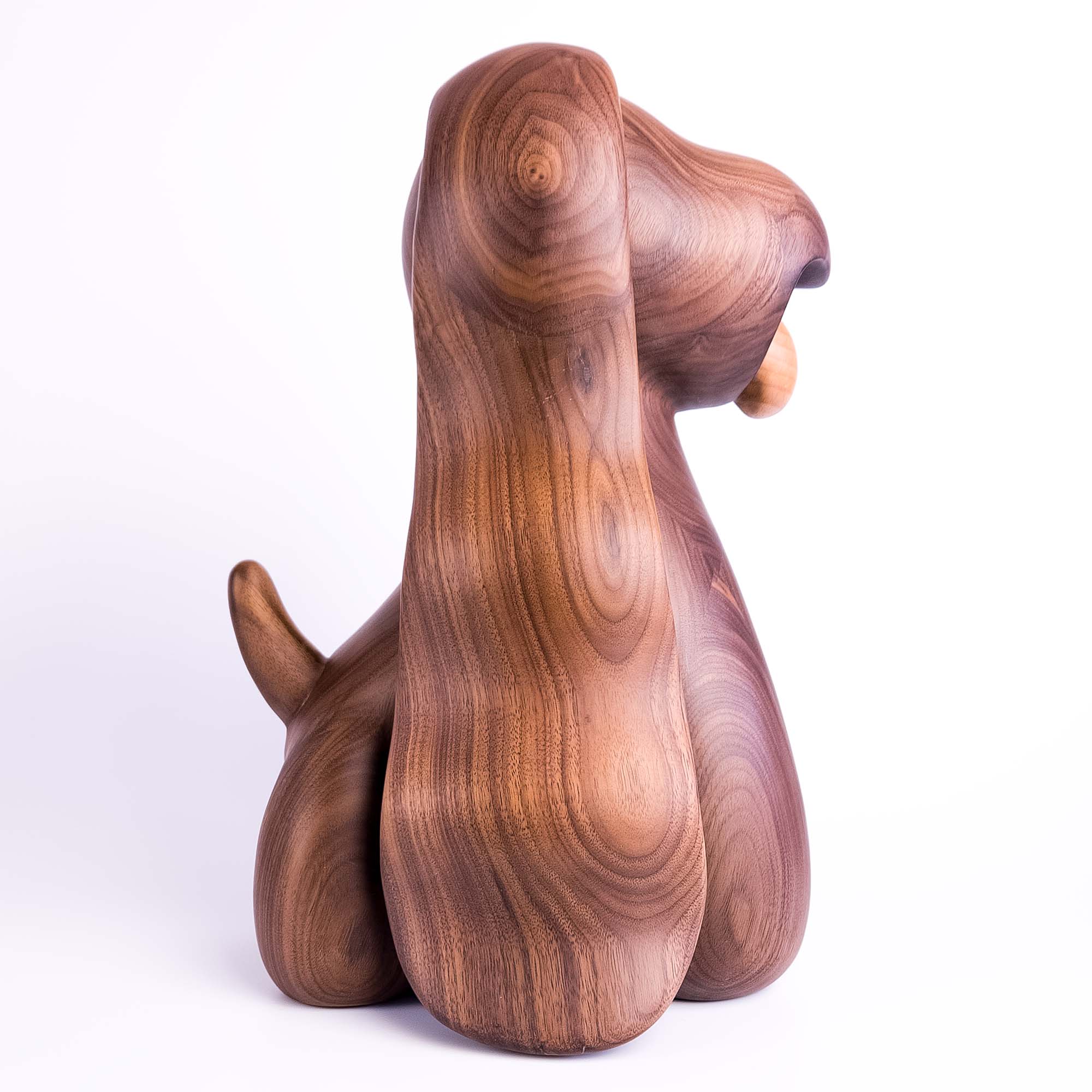 Mona Dog (Walnut and Beech  Wood) 20 , Limited edition, designed by Ferdi B Dick, side view